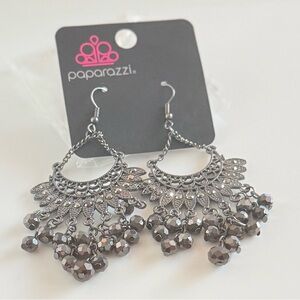 Paparazzi Gunmetal Chandelier Earrings